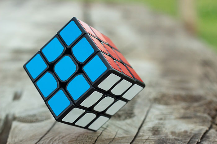 solved rubix cube