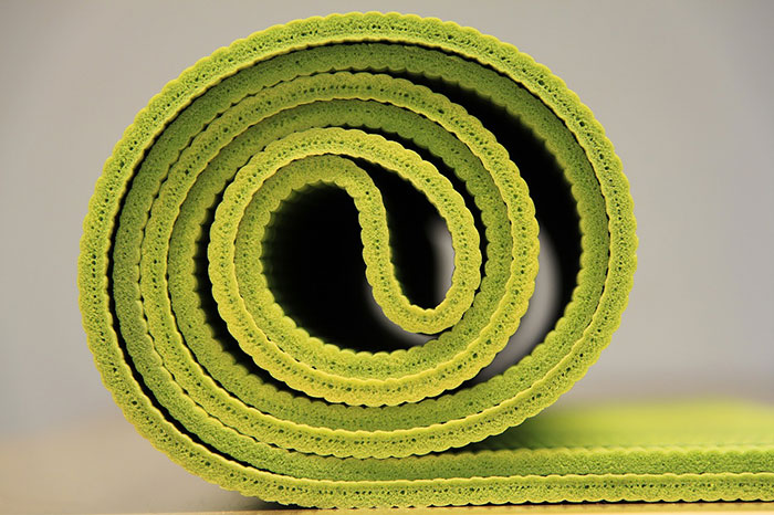 yellow yoga mat