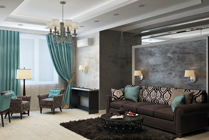 living room curtain ideas brown furniture
