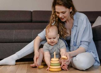 Mother Playing with child