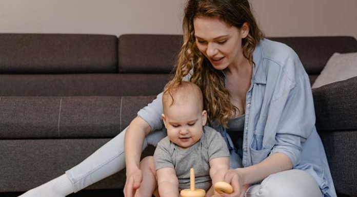 Mother Playing with child