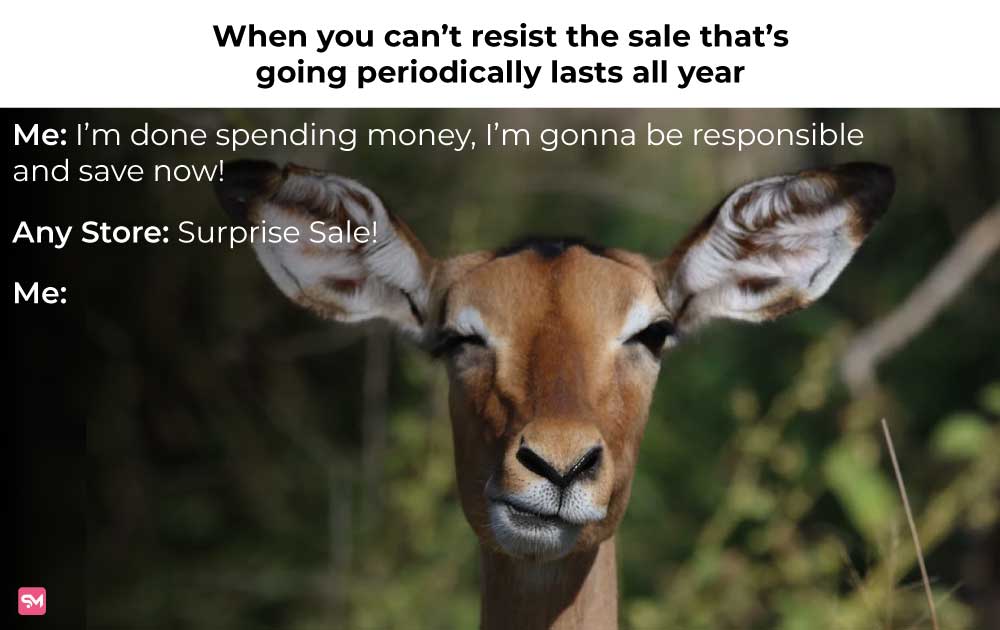 money meme-surprise sale
