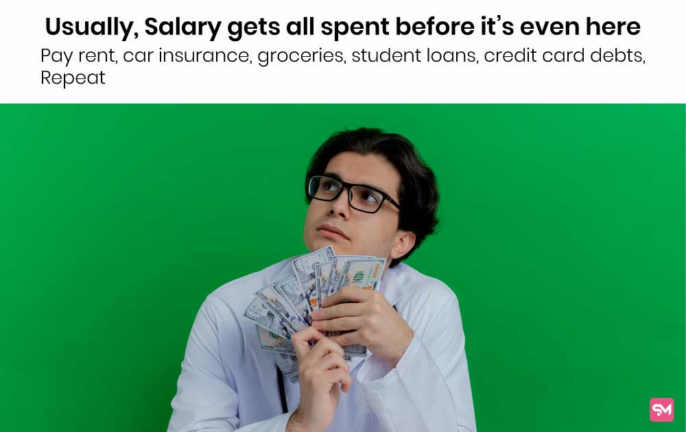 money meme- salary spent