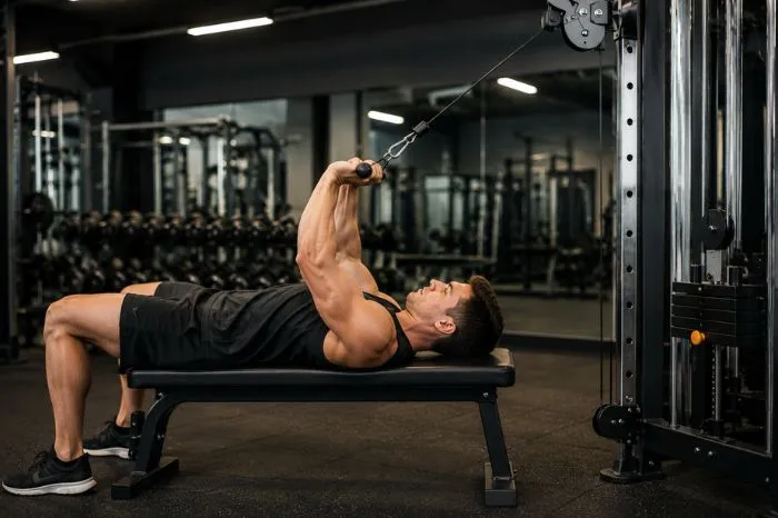Lying Cable Tricep Extension