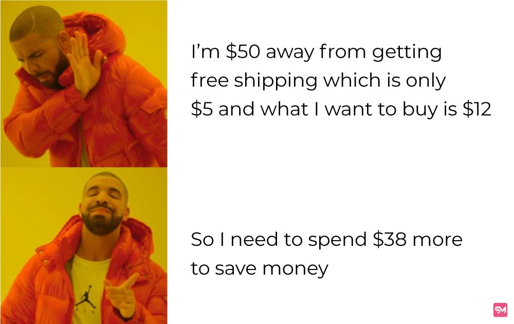 money meme-free shipping woes
