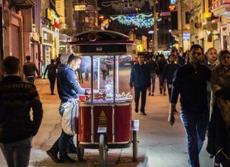 Diverse Food Cart Delicacies