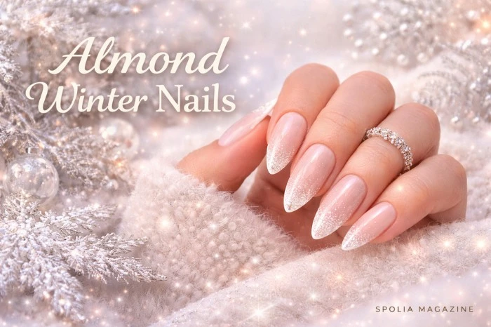 Almond Winter Nails