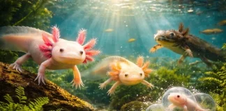 endangered axolotl amphibian releases-hope to bring new life