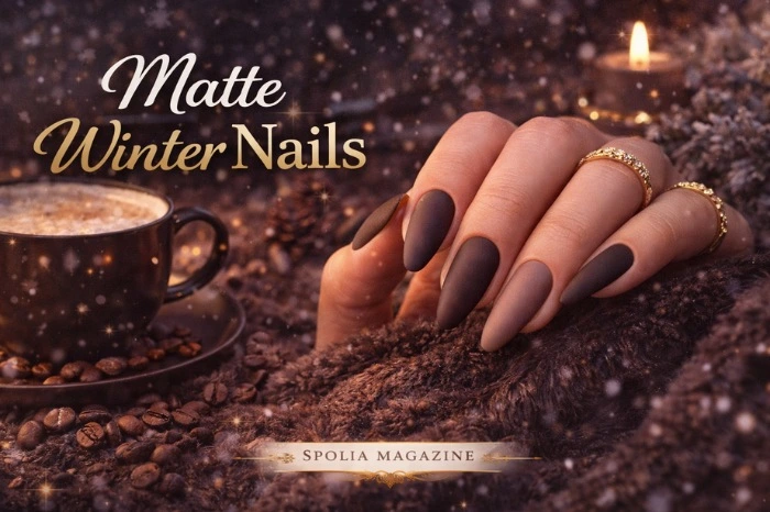 Matte Winter Nails