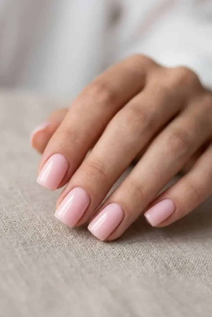 Baby Pink Gloss Nails
