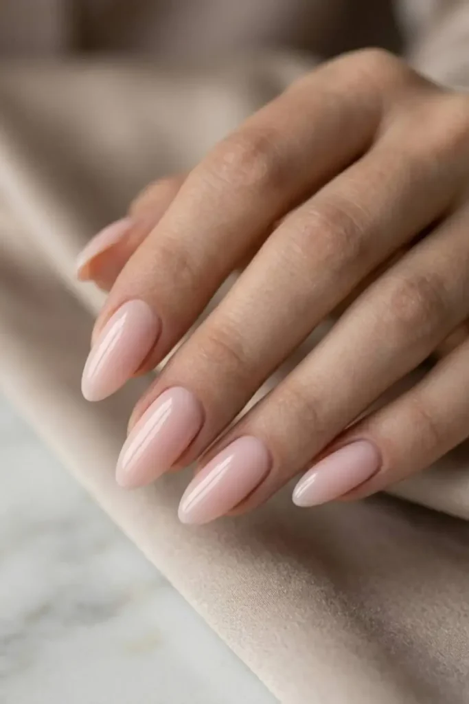 Blush Pink Almond Nails