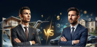 Cristiano Ronaldo vs Lionel Messi net worth 2026 comparison showing salary, endorsements and business assets