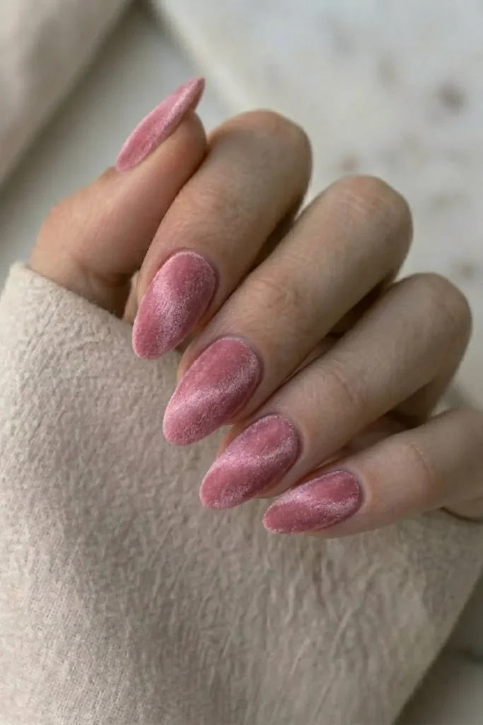 Pink Velvet Nails