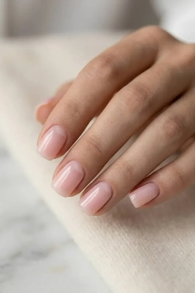 Sheer Pink Nails