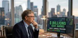 Bill Gates estimated daily earnings and wealth growth breakdown for 2026