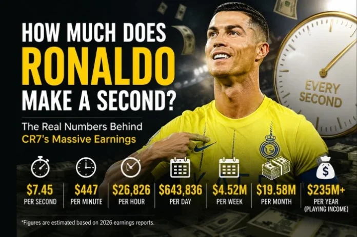 How Much Does Cristiano Ronaldo Make a Second How Much Does Cristiano Ronaldo Make a Second