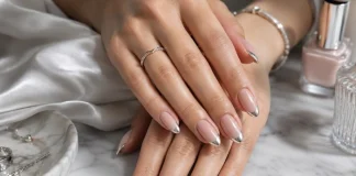 Silver French Tip Nail Ideas