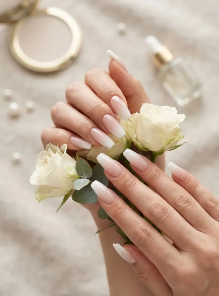 White French Ombré Nails