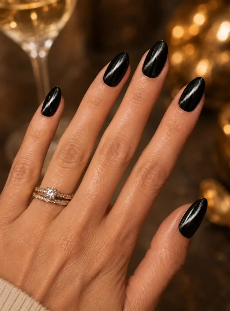 Black Cat-Eye Nails