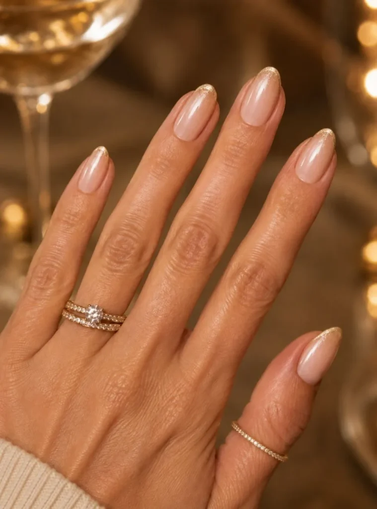 Champagne Ombré Nails