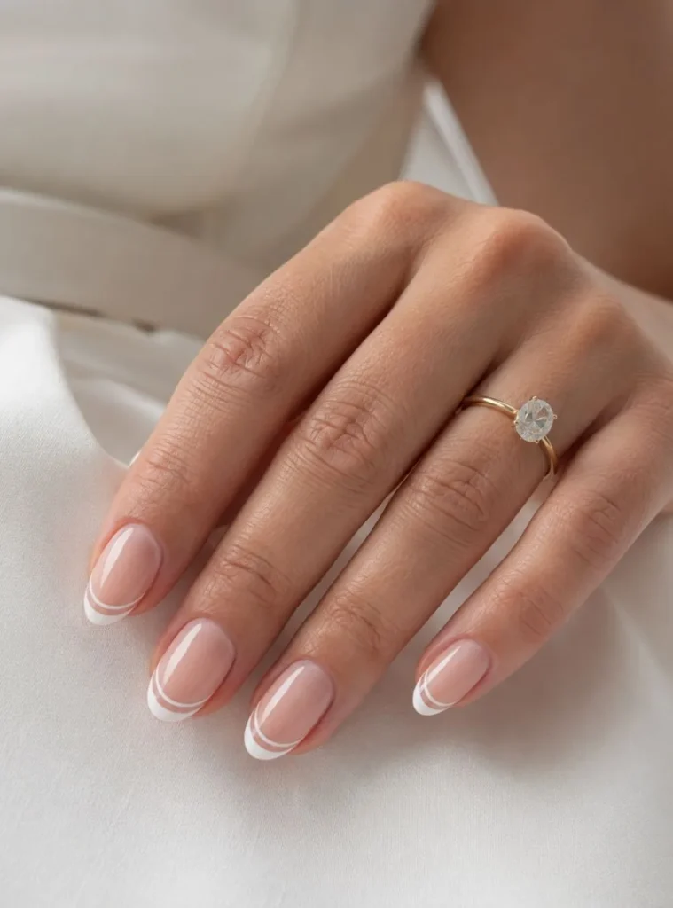 Double White French Tips
