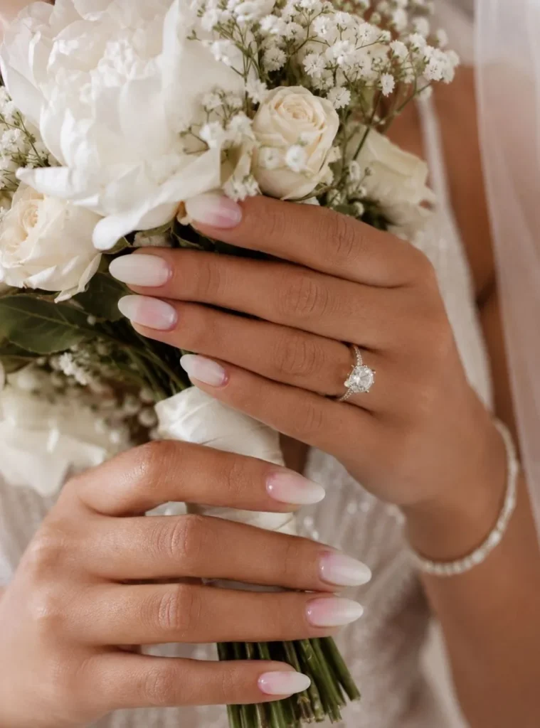 French Ombré Bridal Nails