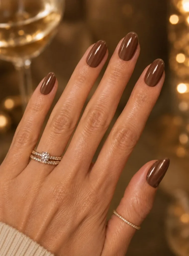 Mocha Gloss Nails