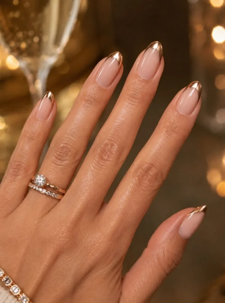 Rose Gold Chrome Tips
