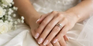 White French Tip Wedding Nails