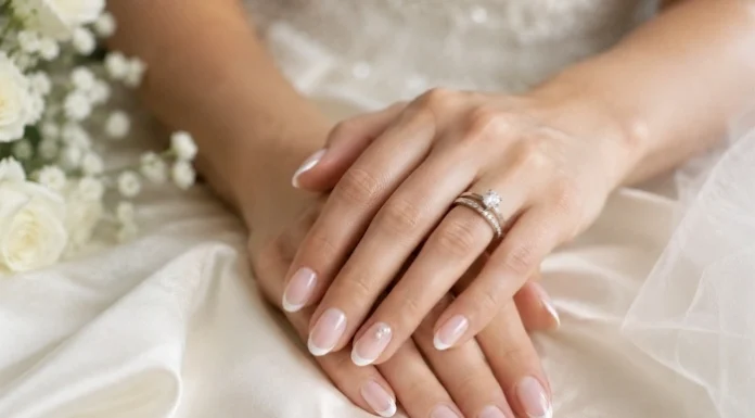 White French Tip Wedding Nails